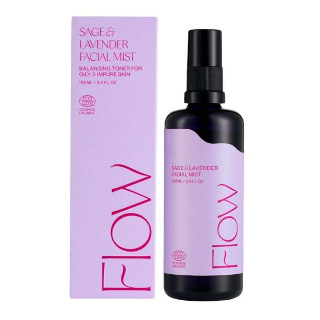 Kasvovesi epäpuhtaalle iholle Flow Cosmetics Sage & Lavender 100ml