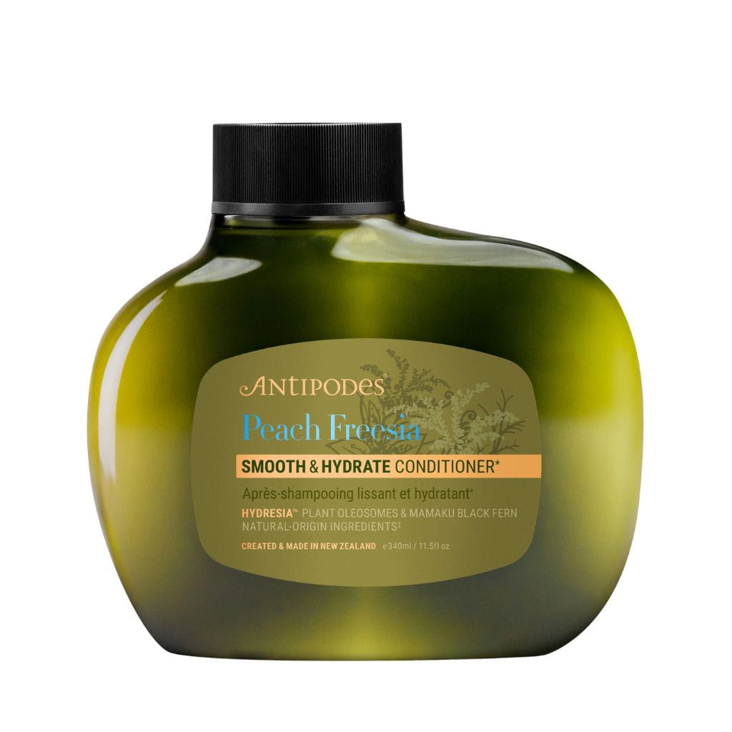 Silottava hoitoaine Antipodes Peach + Freesia Smooth & Hydrate 340ml