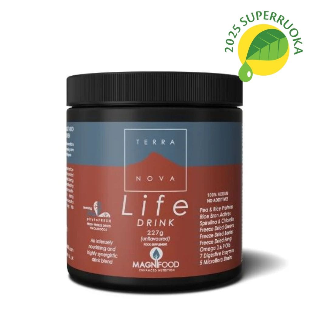 Terranova Life Drink viherjauhe on vuoden 2025 Superruoka!