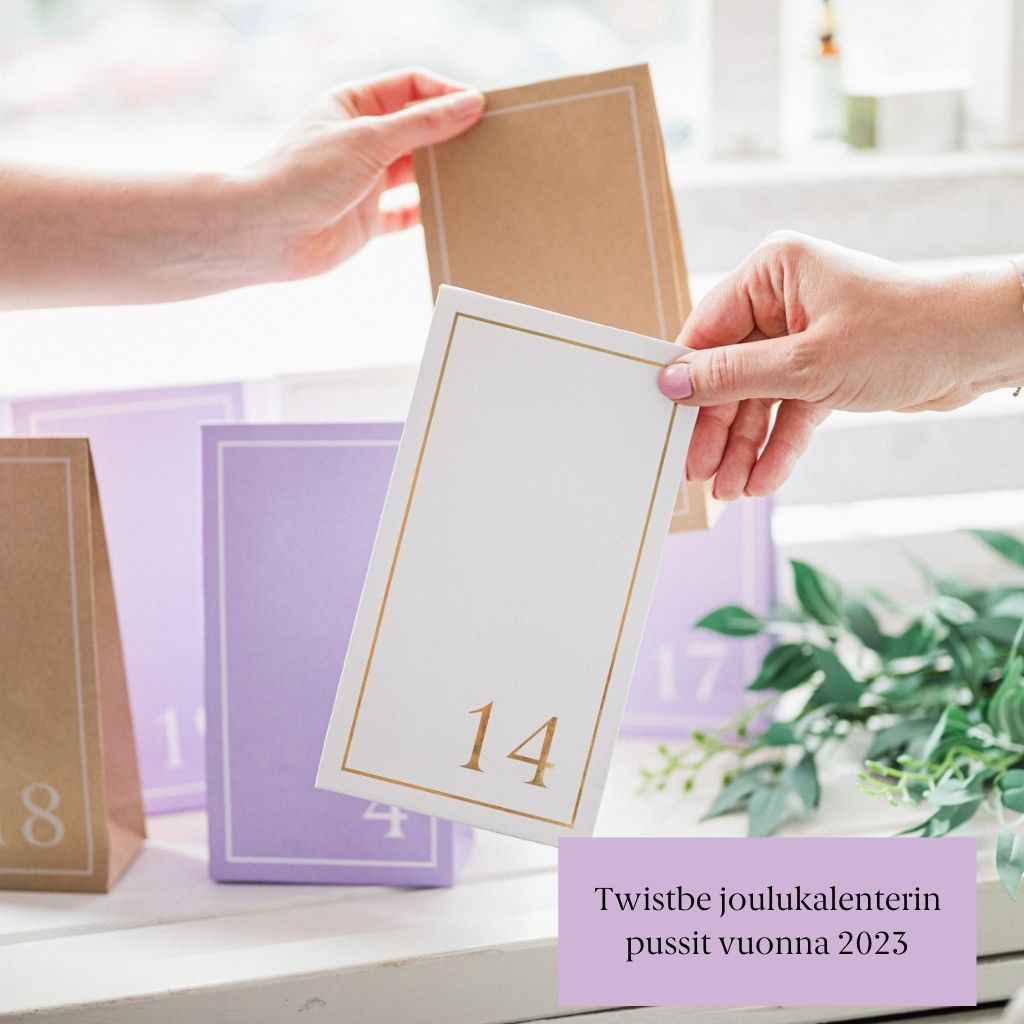 Twistbe joulukalenterin pussit vuonna 2023